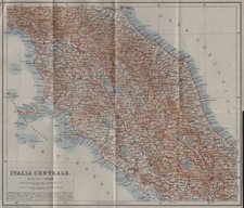 CENTRAL ITALY. ITALIA CENTRALE mappa. BAEDEKER 1909 old antique plan chart