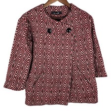 Isabel Marant Etoile Multicolor Geometric Wool Cotton Blazer Size Medium