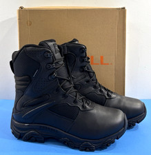 NEW 10.5 M MERRELL MEN'S MOAB 3 RESPONSE TACTICAL 8" WP ZIP BOOTS J003913 BLACK