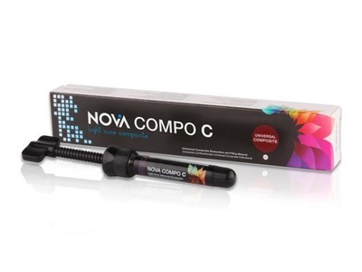 Nova Compo C Nanohybrid Composite A1  for Anterior & Posterior VLC 4 gr syringe.
