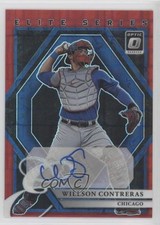 2022 Panini Donruss Optic Red Pandora Prizm 4/8 Willson Contreras Auto 1k5