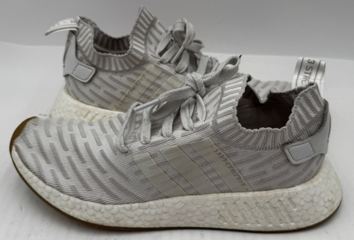 Adidas NMD R2 Primeknit Women's Sneakers Size 9.5 White Athletic Shoes BY9954 thumbnail 2