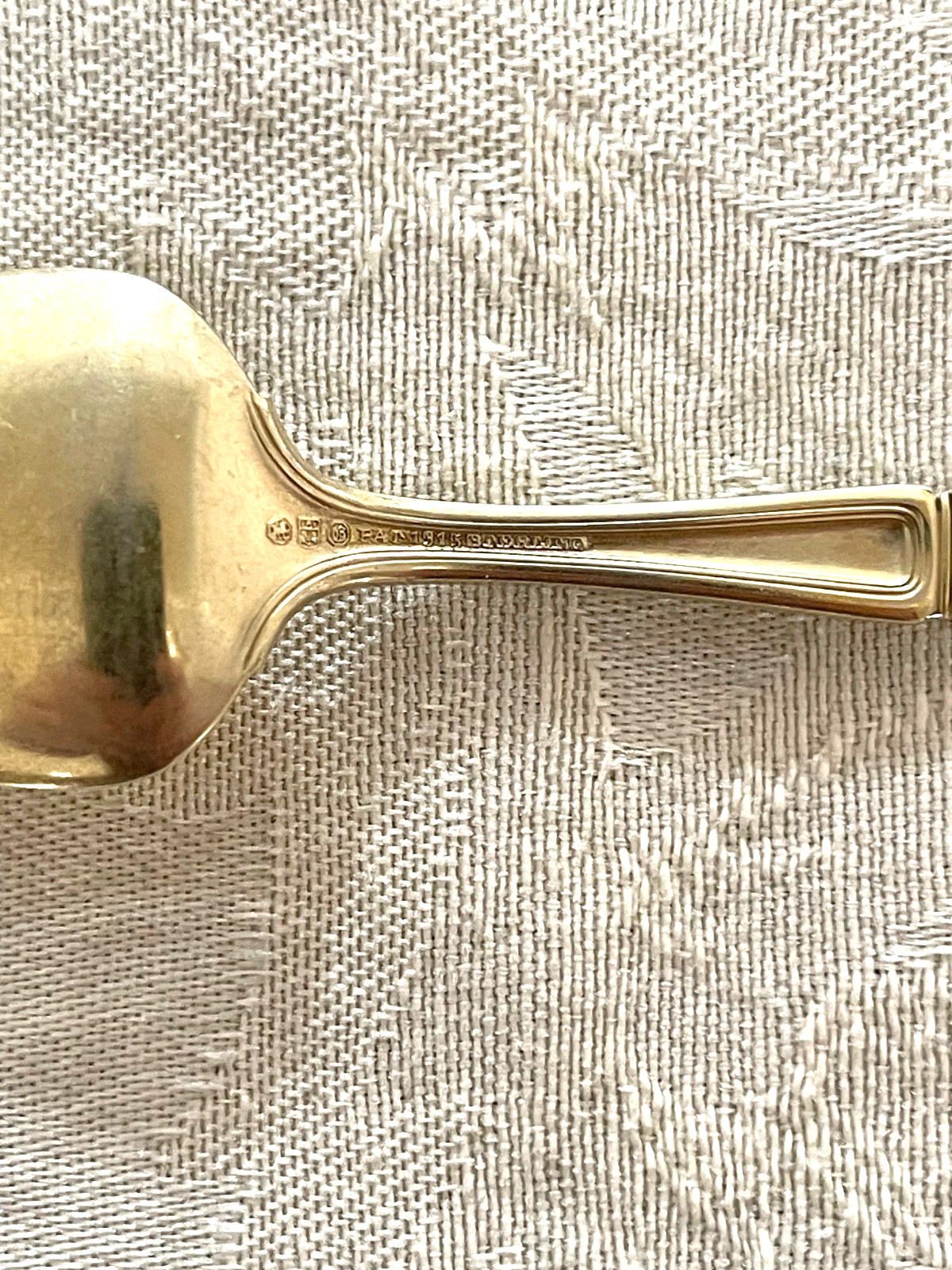 Gorham St. Dunstan Chase Sterling Silver spoons/sporks gold wash, with mono #6