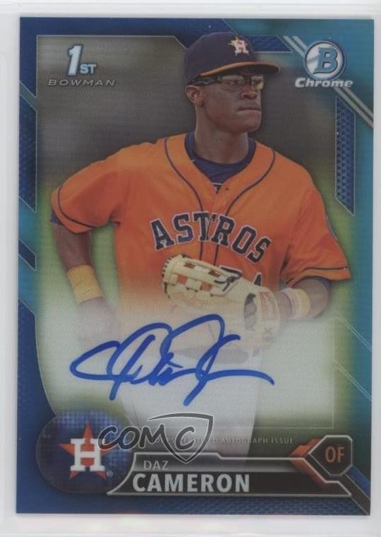 2016 Bowman Chrome Prospect Blue Refractor 50/150 Daz Cameron #CPA-DC Auto q2o