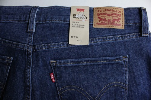 LEVI'S Women's Bootcut Mid-rise Denim Jeans Pants Sz 16W Med Zip Stretch NWT - Picture 6 of 9