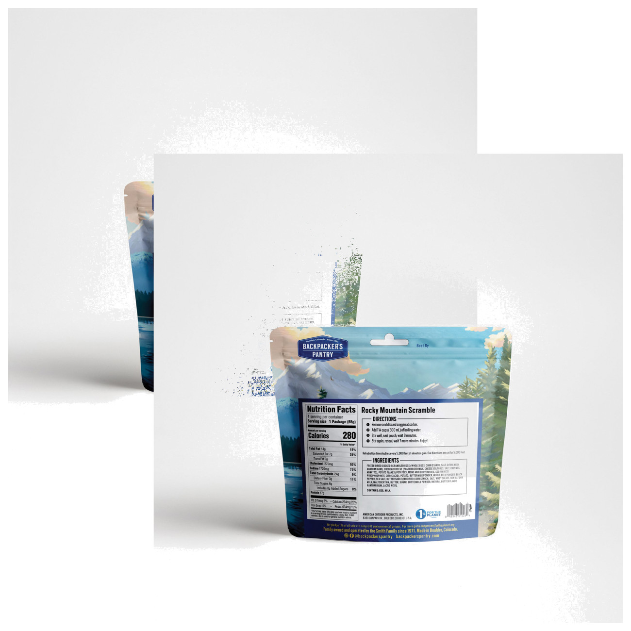 Упаковка из 2 закусок Backpackers Pantry Rocky Mountain Scrambler на 1 порцию