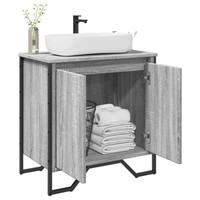 Waschbeckenunterschrank Grau Sonoma 60X35X60 Cm Holzwerkstoff