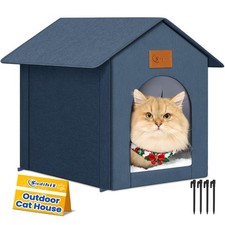 Outdoor Cat House Feral Cat Shelter,Outside Waterproof Cat House for Outdoor/...
