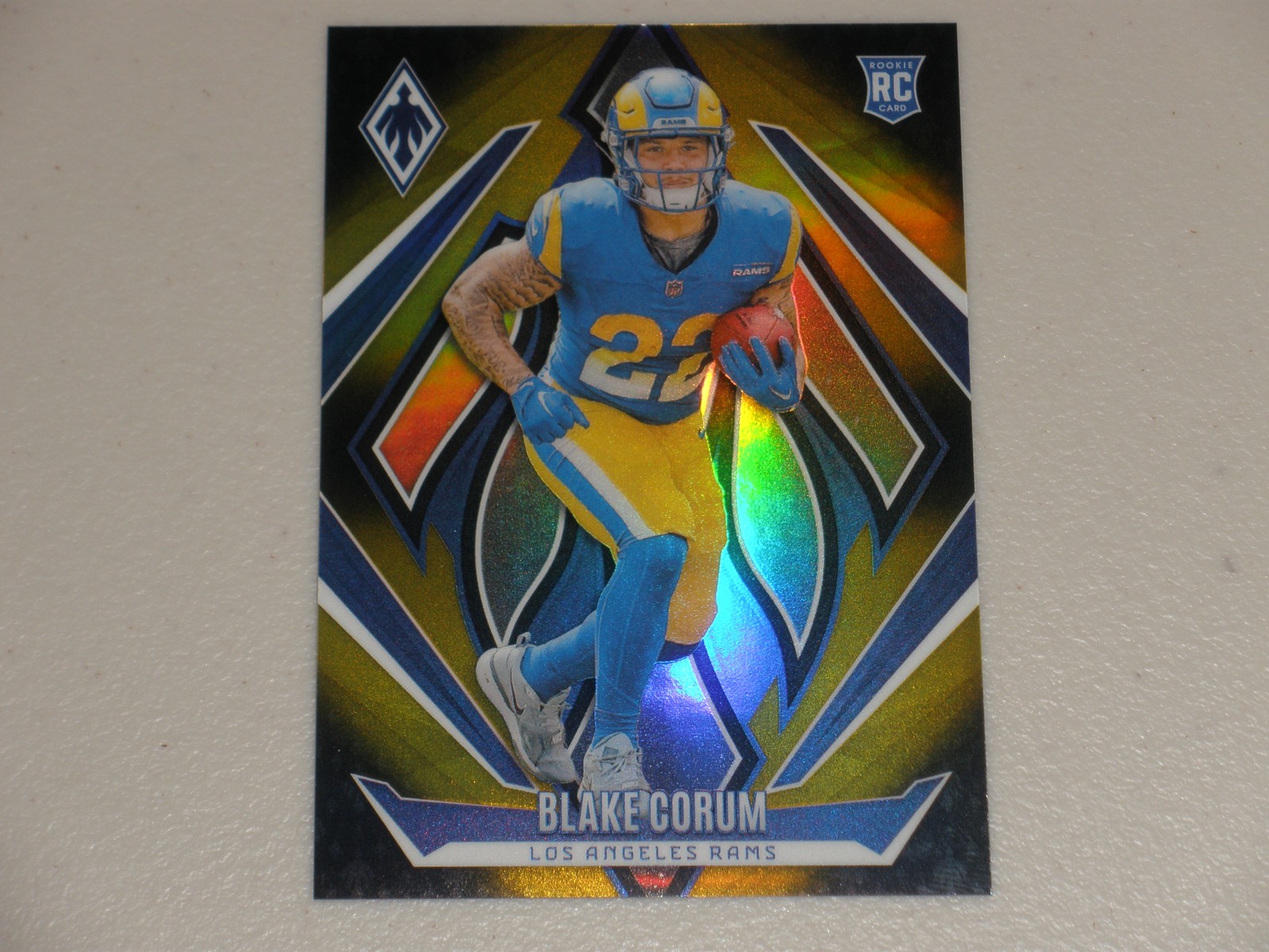 2024 Panini Phoenix Gold Fade Prizm #158 Blake Corum 048/125 Rookie RC