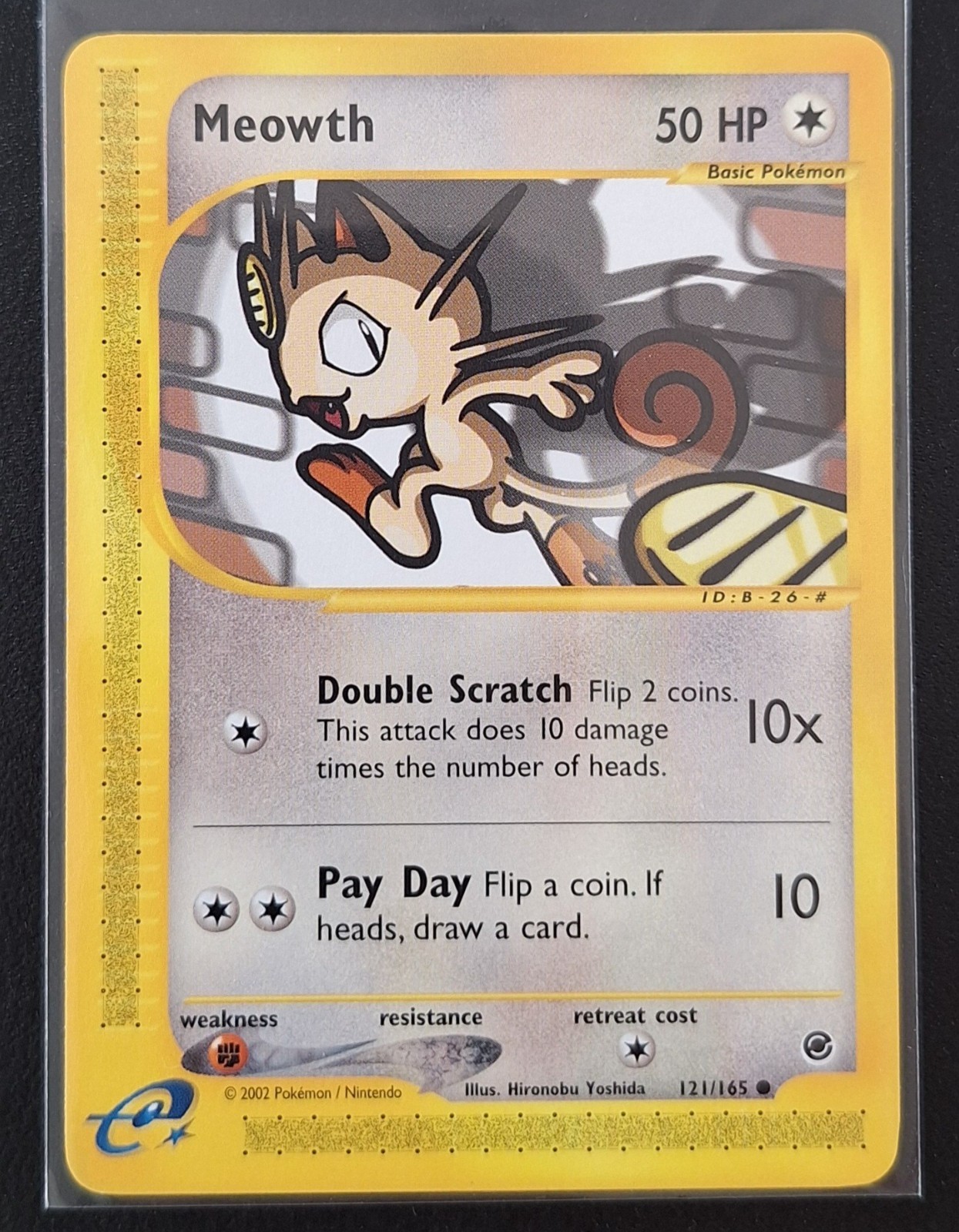 Pokemon -Meowth 121/165 - Common- Expedition- Mint