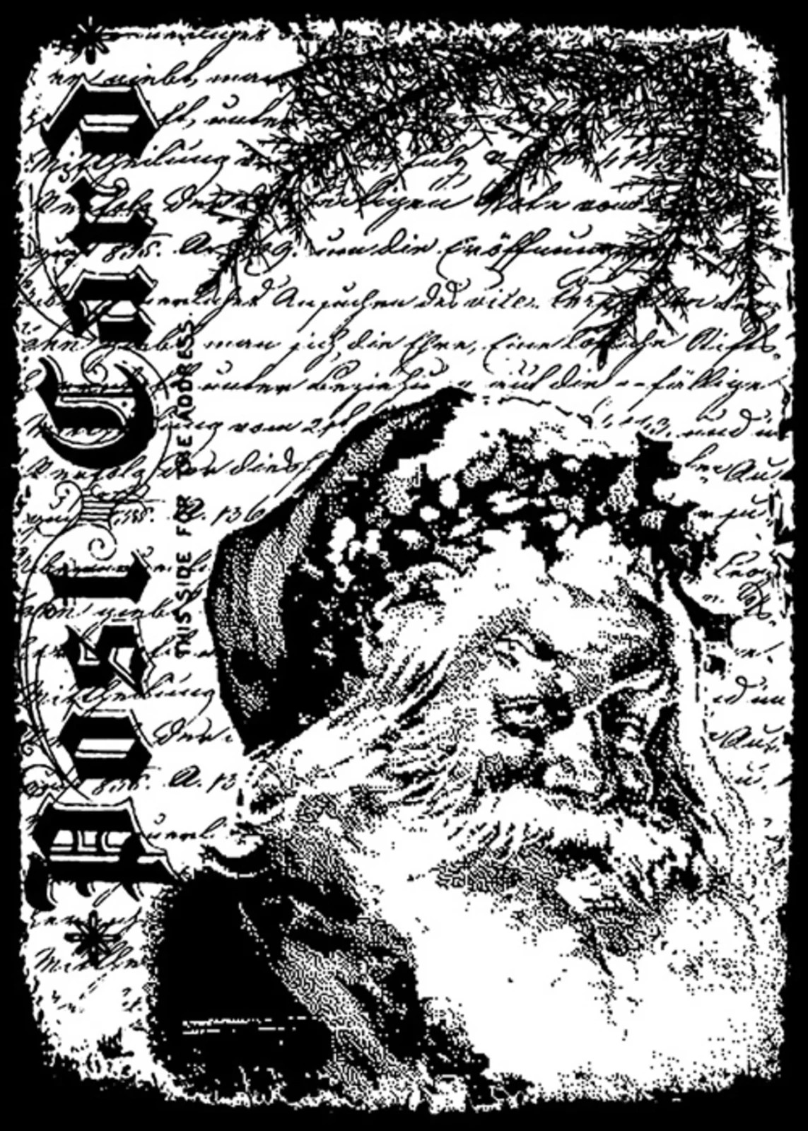 Stampers Anonymous Tim Holtz Components Cling Rubber Stamp Santa Letter COM028