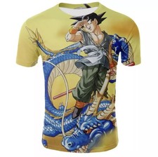 Dragon Ball Z Goku & Shenron All Over Print Anime T-Shirt Men's, Size Large