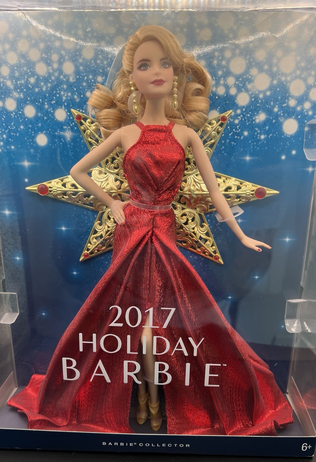Barbie Collector 2017 Holiday Barbie and Tree Topper #DYX39 NRFB Mattel