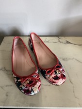 Kate Spade Willa Blurry Floral Nappa Leather Ballet Flats Size 7.5