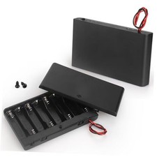 2 x 8 AA Battery Holder housing with Leads,2PCS 8 x 1.5V AA Battery Holder