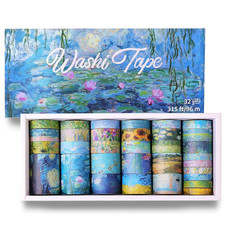 32 Rolls Washi Tape Set, Colored Van Gogh Patterns Decorative Masking Tape, Vint