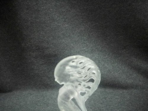Vintage Art Nouveau Frosted Glass and Marble Female Woman Statue ERTE ? - Picture 5 of 5