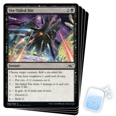 SIX-SIDED DIE X4 Unfinity Magic MTG MINT CARD