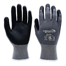 24 Pairs Durable Nitrile Foam Coated Work Gloves Oil Resistant Industrial Grip