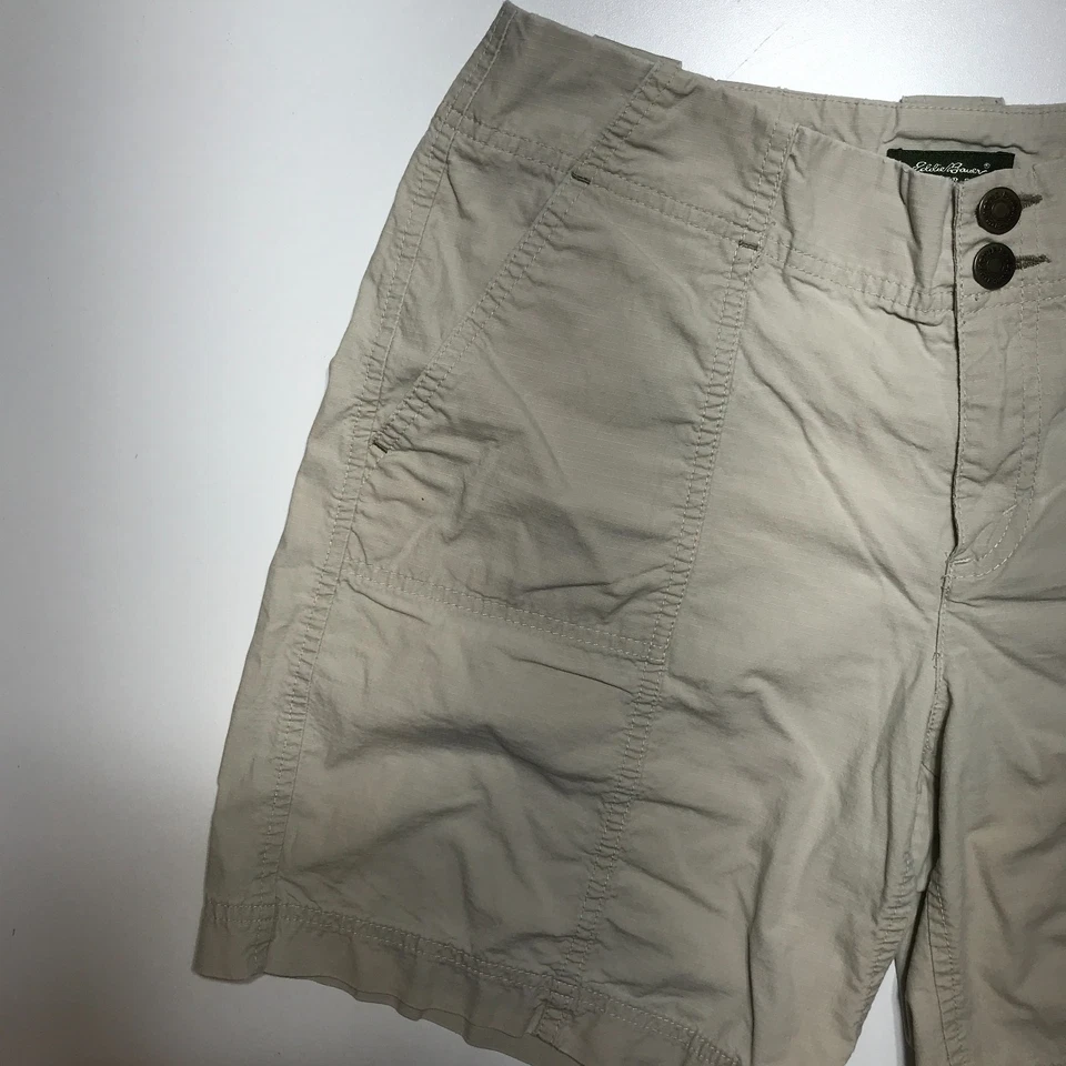 Pantalones Cortos Eddie Bauer Talla 6 Mercer Fit Caqui Ripstop Elastizados Senderismo Informal Safari Foto 3 de 4
