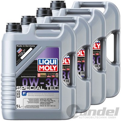 4x5L LIQUI MOLY MOTORÖL SPECIAL TEC F 0W-30 passend für API SN FORD WSS-M2C 950A