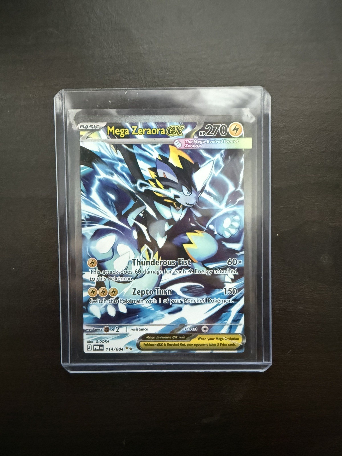 Mega Zeraora ex 114/084 Special Illustration Rare Pitch Black Pokemon Holo NM+