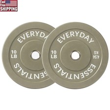 Olympic Bumper Weight Plates 10lbs Pair High Density Rubber Gym Equipment New