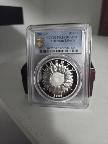 2025 P Silver American Liberty Medal PCGS PR69DCAM Gold Shield