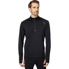 Hot Chillys Micro-Elite Chamois Zone Zip-T Mens Black/Black 2X-Large -Open Box