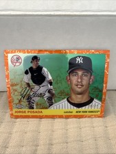 2025 Topps Chrome Platinum Jorge Posada #422 ORANGE SSP/25 Refractor YANKEES