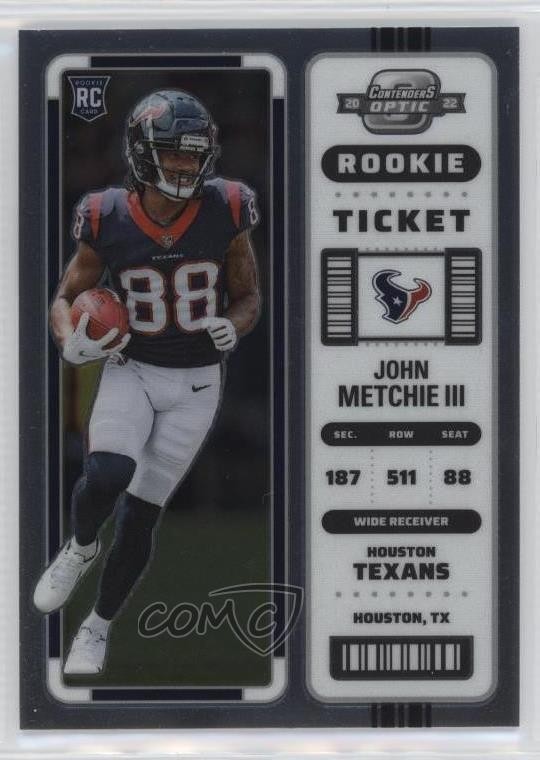 2022 Panini Contenders Optic Rookie Ticket John Metchie III #82 02v3