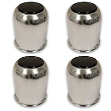 4-Pack 3.19" Chrome Closed Trailer Center Caps