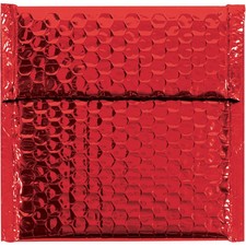 9 x 11 1/2" Red Glamour Bubble Mailers-Case of 100