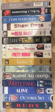 Lot of 15 Great Title Movies On VHS Rudy,Straw Dogs,Alive,To Kill a Mockingbird+