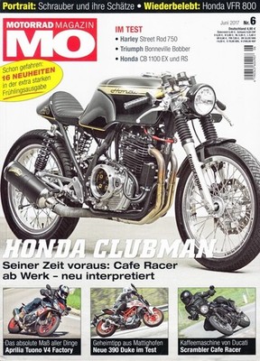 MO 6/2017 + Test Aprilia Tuono V4 Factory; Harley Street Rod 750