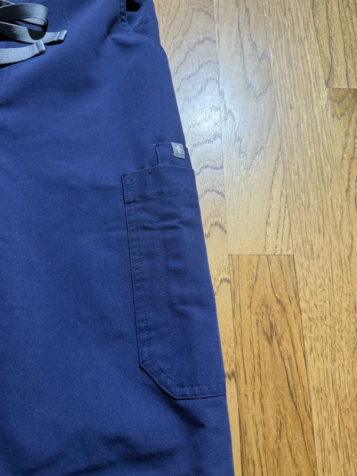 Pantalones Médicos Figs Yola Ajustados Para Mujer Talla XS Azul Marino Cuidado de la Salud Cordón Foto 2 de 4