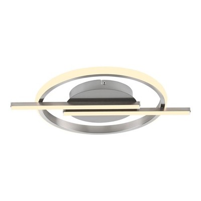 Just Light. KORSA LED-Deckenlampe Deckenleuchte Dimmbar Silbergrau 42,5 x 31 cm