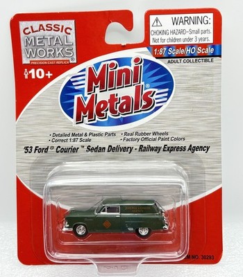 HO CMW Mini Metals 30293 Railway Express Agency 1953  53 Ford Courier Sedan Car