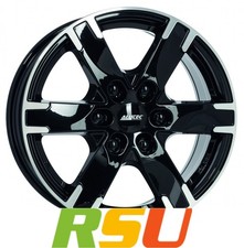 Alutec Titan diamant-schwarz frontpoliert 8x18" ET38 LK6 114.3 ML 66.1 Alufel...