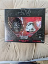 Star Wars Black Series Titanium Darth Vader and Stormtrooper Helmets 03