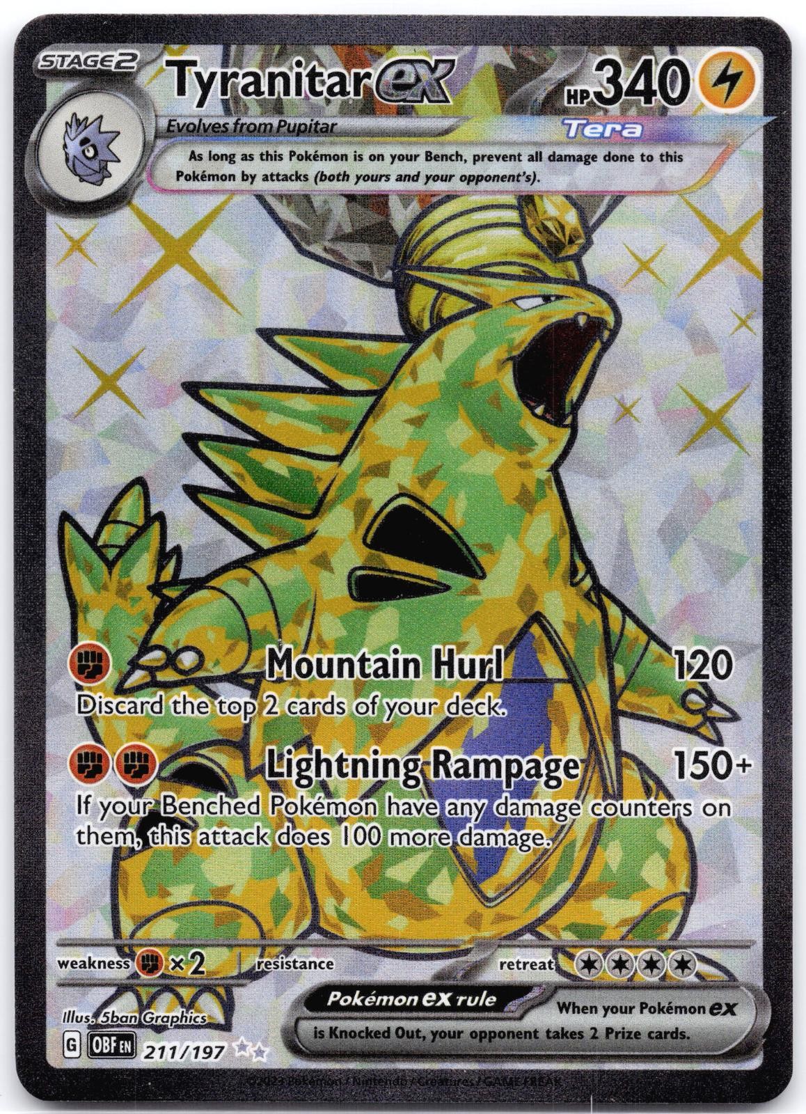 Tyranitar ex 211/197 Obsidian Flames