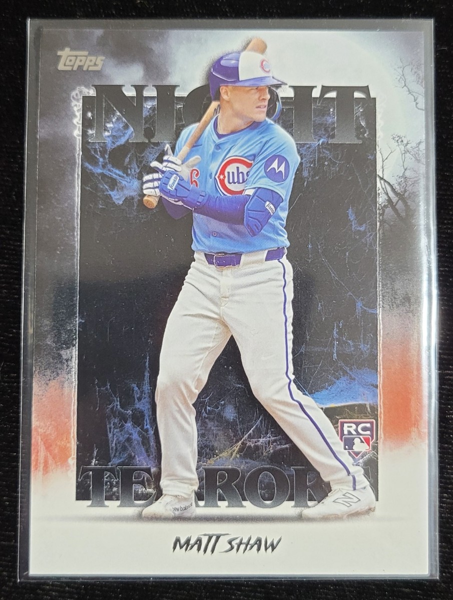 B. 2025 Topps Update Matt Shaw Night Terrors #NT-20 RC Rookie Cubs