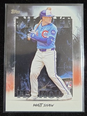 B. 2025 Topps Update Matt Shaw Night Terrors #NT-20 RC Rookie Cubs