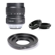 25mm f/1.4 CCTV C-mount 1/2 Lens for Nikon 1 mount N1 camera J1 J2 J3 V1 V2 S1