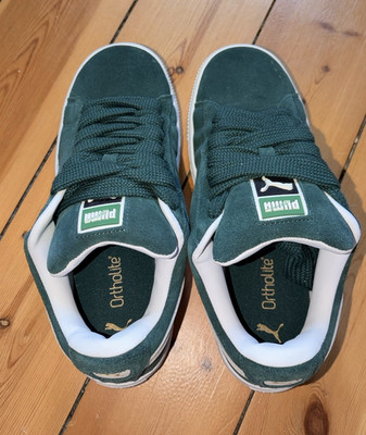 PUMA Unisex Sneaker Low Top gepolstert Schnürung Grün/Weiß EU 38,5