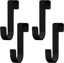 4Pcs Over Door Hooks Single Over The Door Hangers Heavy Duty Stainless Steel Re