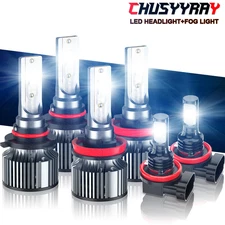 for 2016-2020 Honda Civic 6000K LED Headlight High&Low Beam Fog Light Bulbs Kit