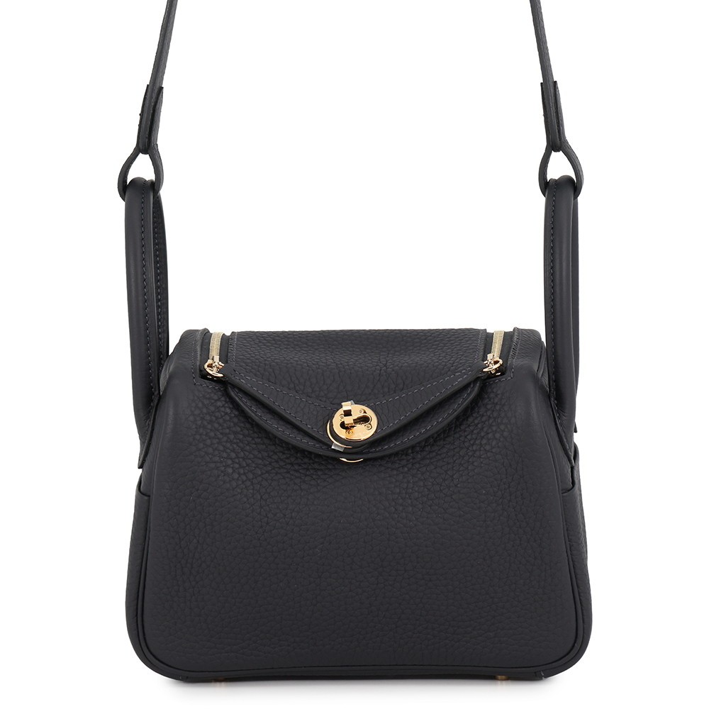 HERMES Lindy Size Mini Taurillon Clemence Caban