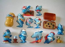 KINDER SURPRISE SET - SQUALIBABA ORIENTAL DOPLHINS 1995 - FIGURES COLLECTIBLES