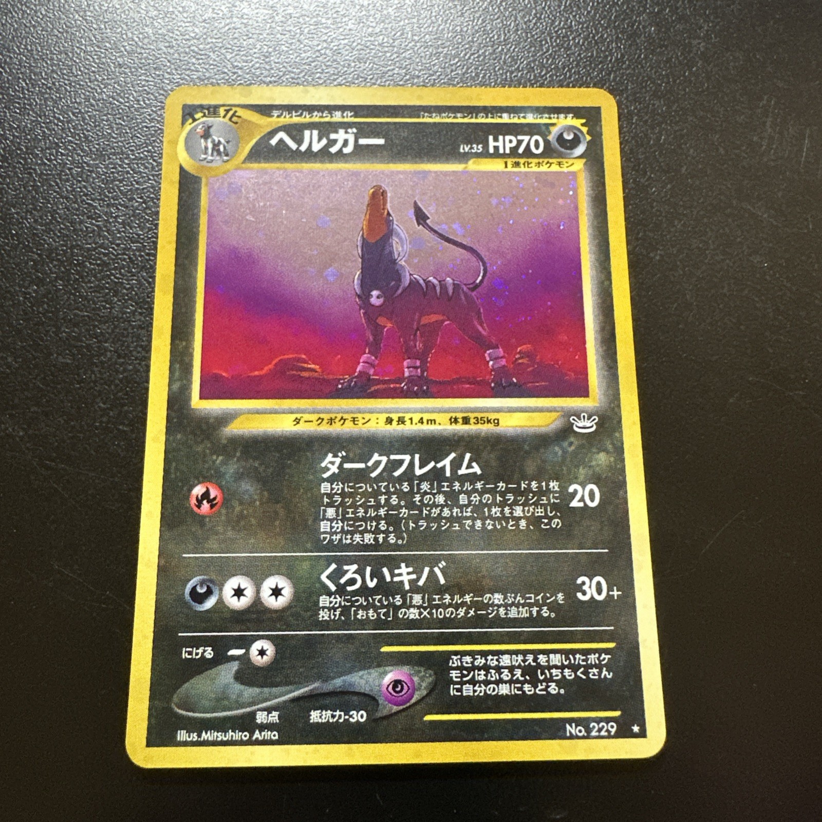 Houndoom Holo No.229 Neo 3 Revelation - Japanese Pokemon Card - 2000 LP +